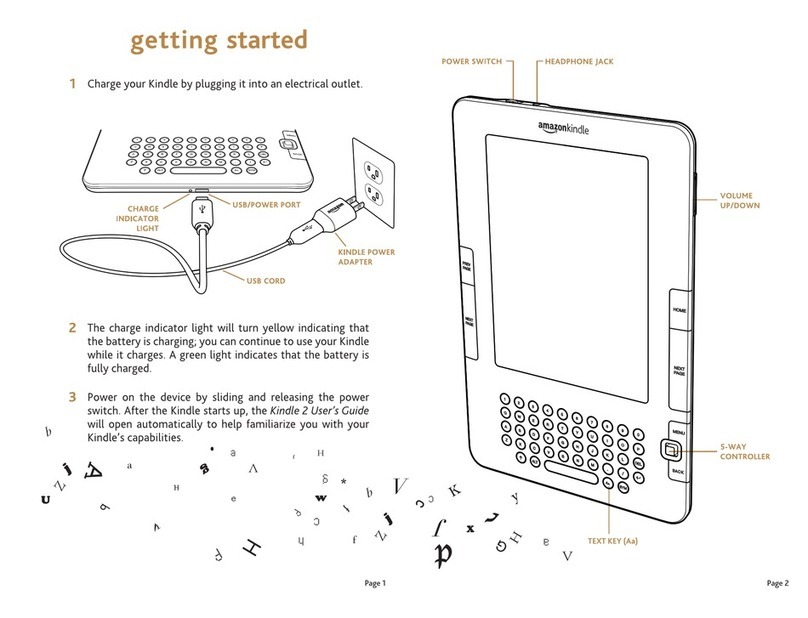 Amazon Kindle Kindle 1 quick start