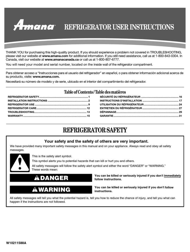 Amana A8WXNGFW User manual