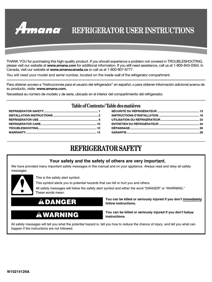 Amana A8RXNGMW User manual