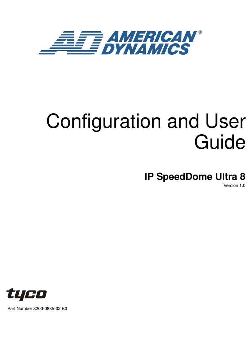 American Dynamics IP speedDome Ultra 8 Configuration and user's guide