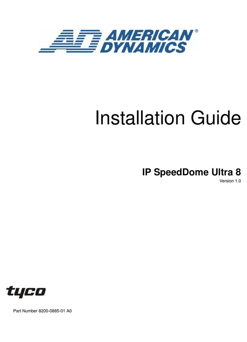 American Dynamics IP speedDome Ultra 8 installation guide