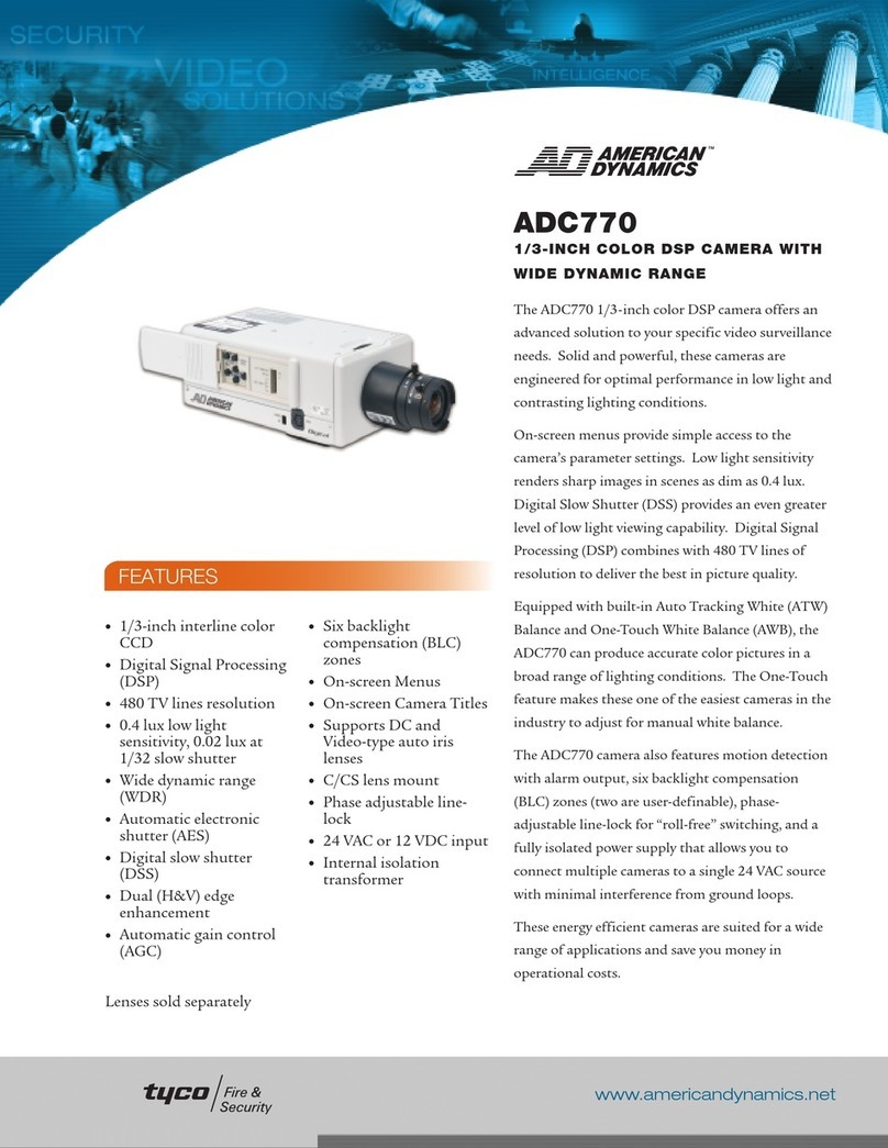 American Dynamics Tyco ADC770 User manual