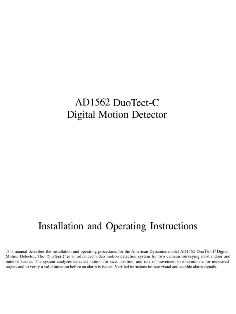 American Dynamics DuoTect-C AD1562 User manual
