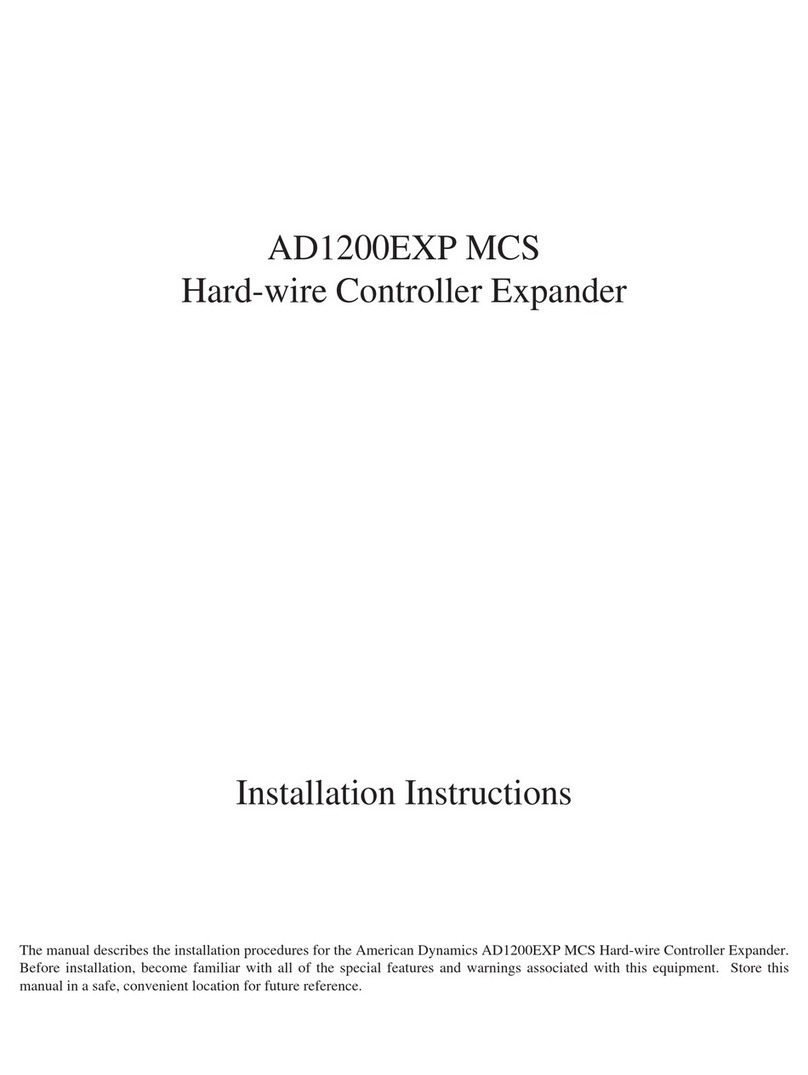 American Dynamics AD1200EXP MCS installation instructions