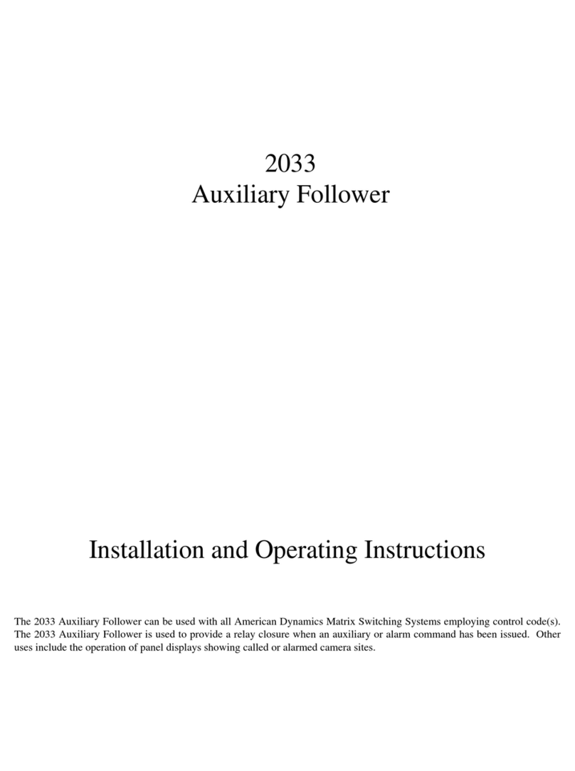 American Dynamics AD2033 User manual