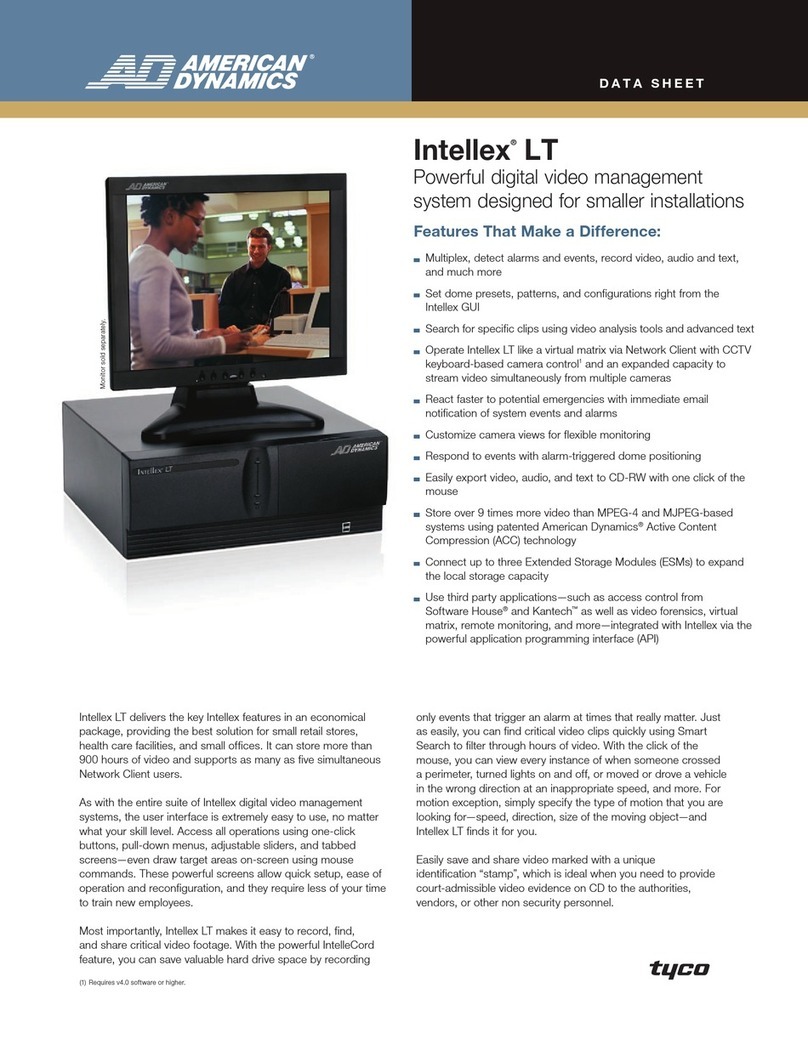 American Dynamics Intellex Intellex LT User manual American Dynamics Intellex Intellex LT User manual