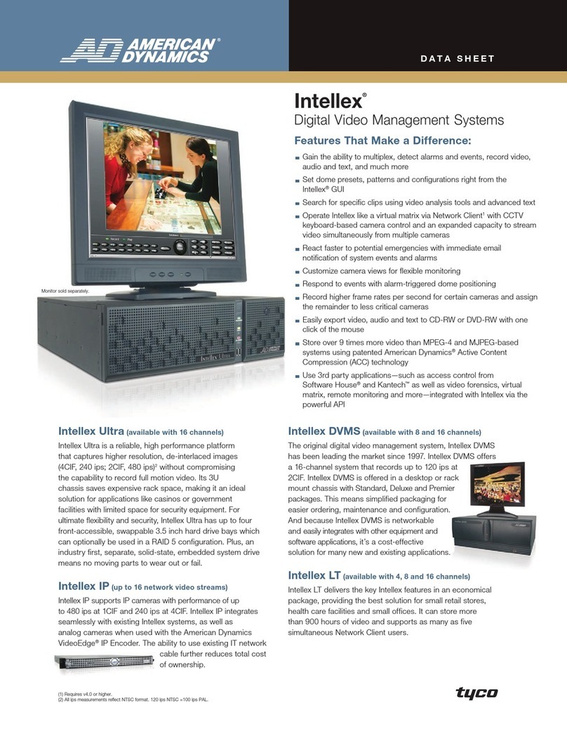 American Dynamics Intellex Intellex DVMS datasheet