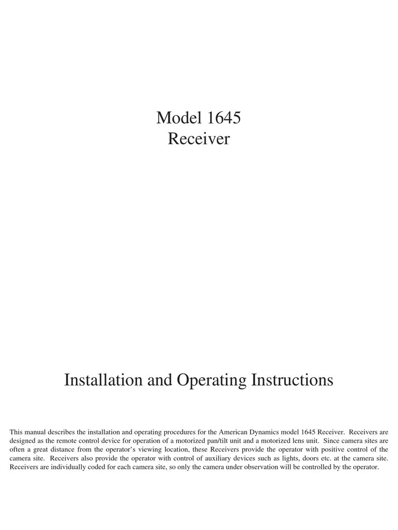 American Dynamics AD1645 Installation and operating instructions