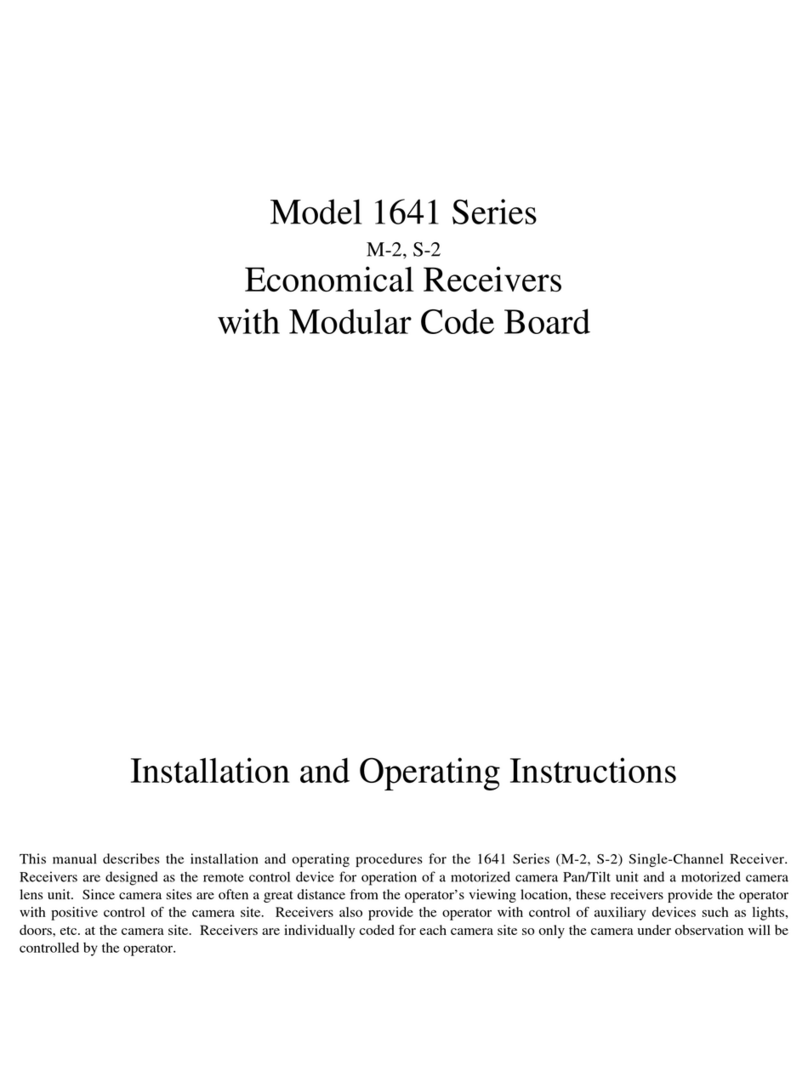 American Dynamics AD1641M-2 Installation and operating instructions