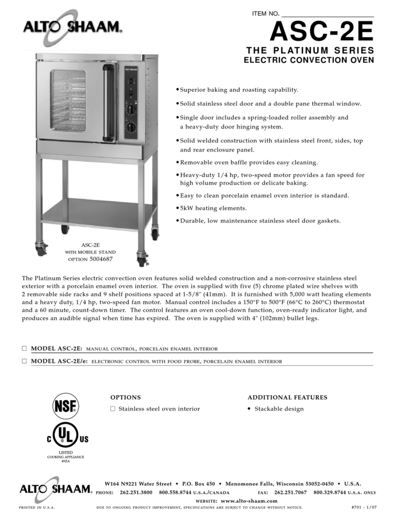Alto-Shaam PLATINUM ASC-2E User manual