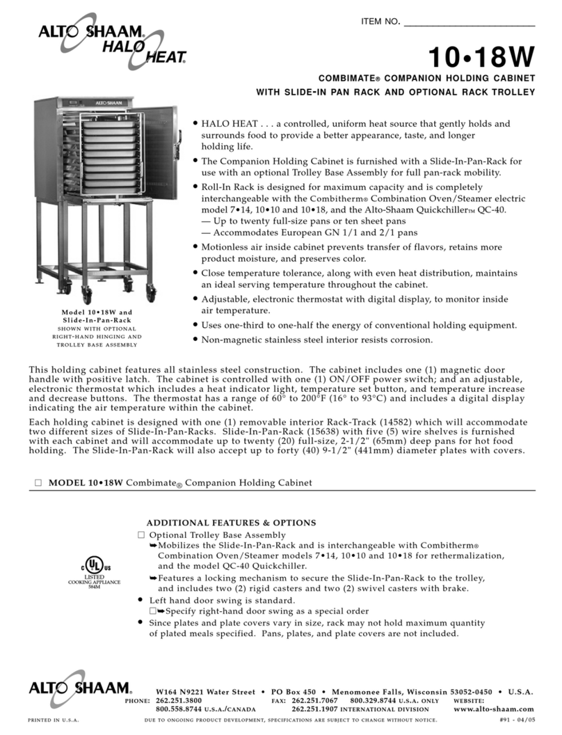 Alto-Shaam 10-18W User manual