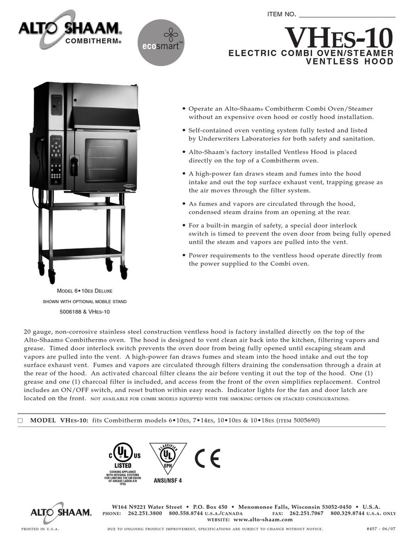 Alto-Shaam Combitherm VHes-10 User manual