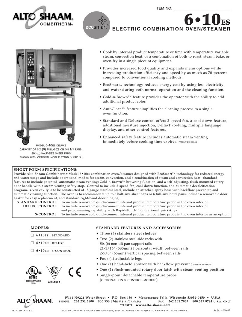 Alto-Shaam 6.10 ES / ESi User manual
