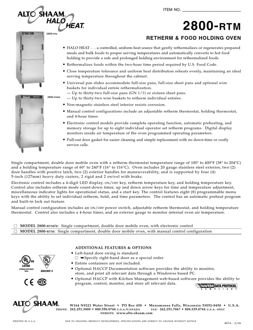 Alto-Shaam 2800-RTM User manual