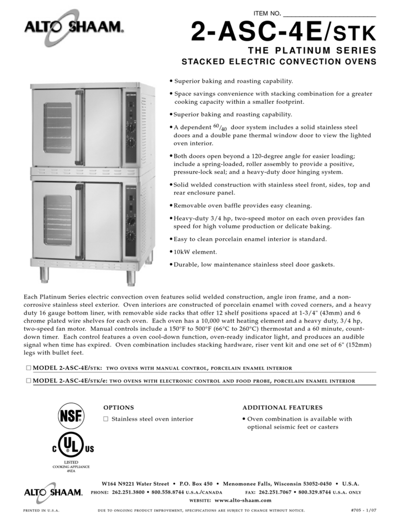 Alto-Shaam 2-ASC-4E/STK Specifications