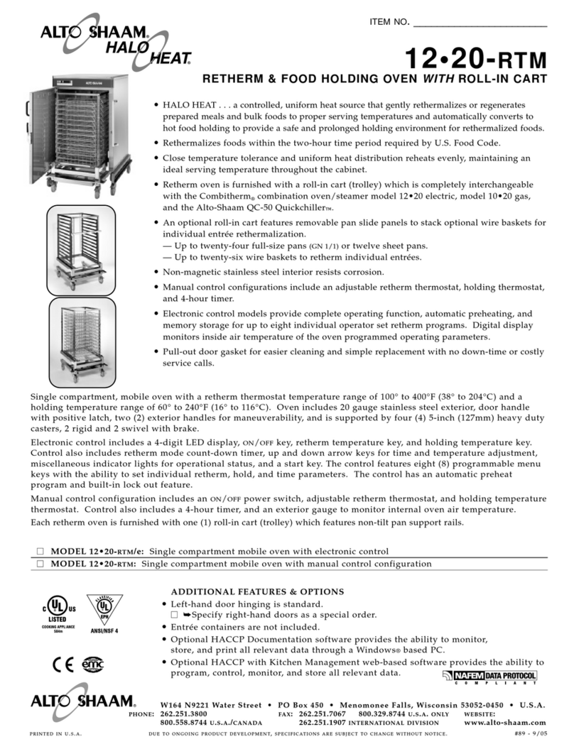 Alto-Shaam 12-20-RTM User manual