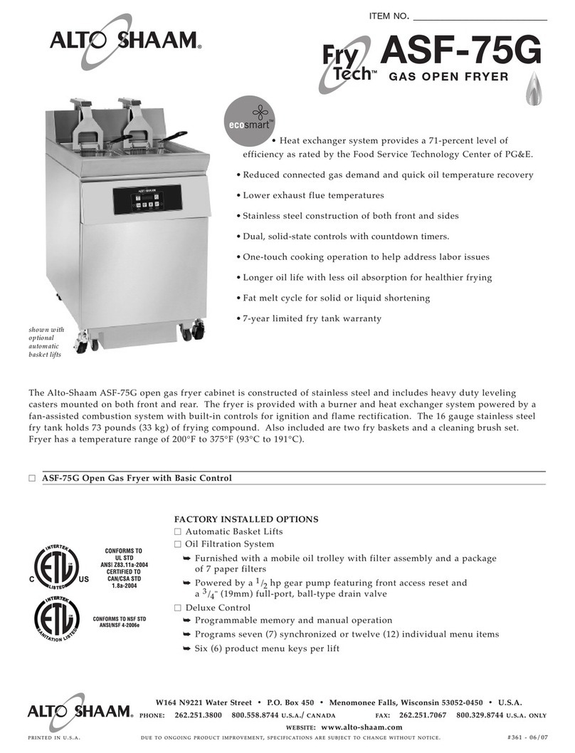 Alto-Shaam FryTech ASF-75G User manual