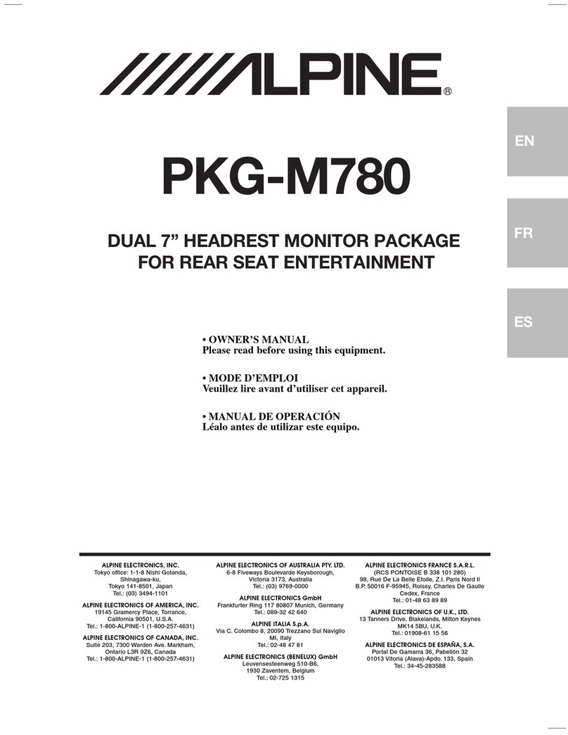 Alpine PKG-M780 - Two LCD Monitors User manual