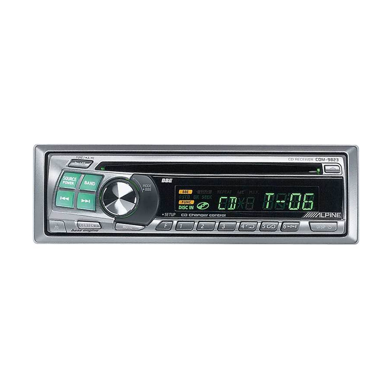 Alpine CDM-9821 owner's manual