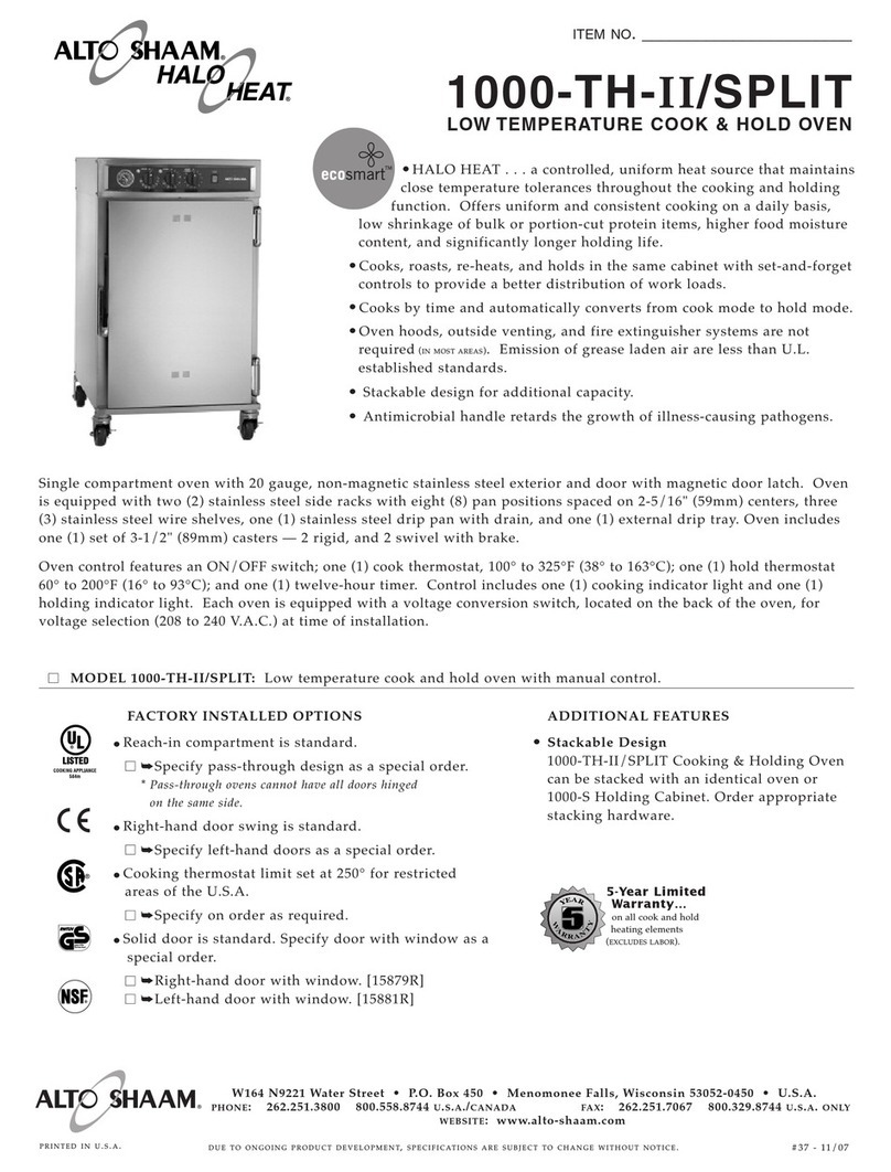 Alto-Shaam 1000-TH-II-SPLIT User manual