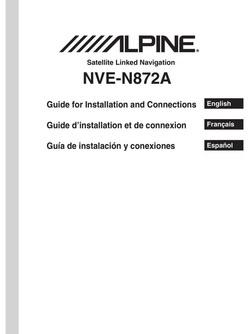 Alpine NVE-N872A Guide for installation and connections