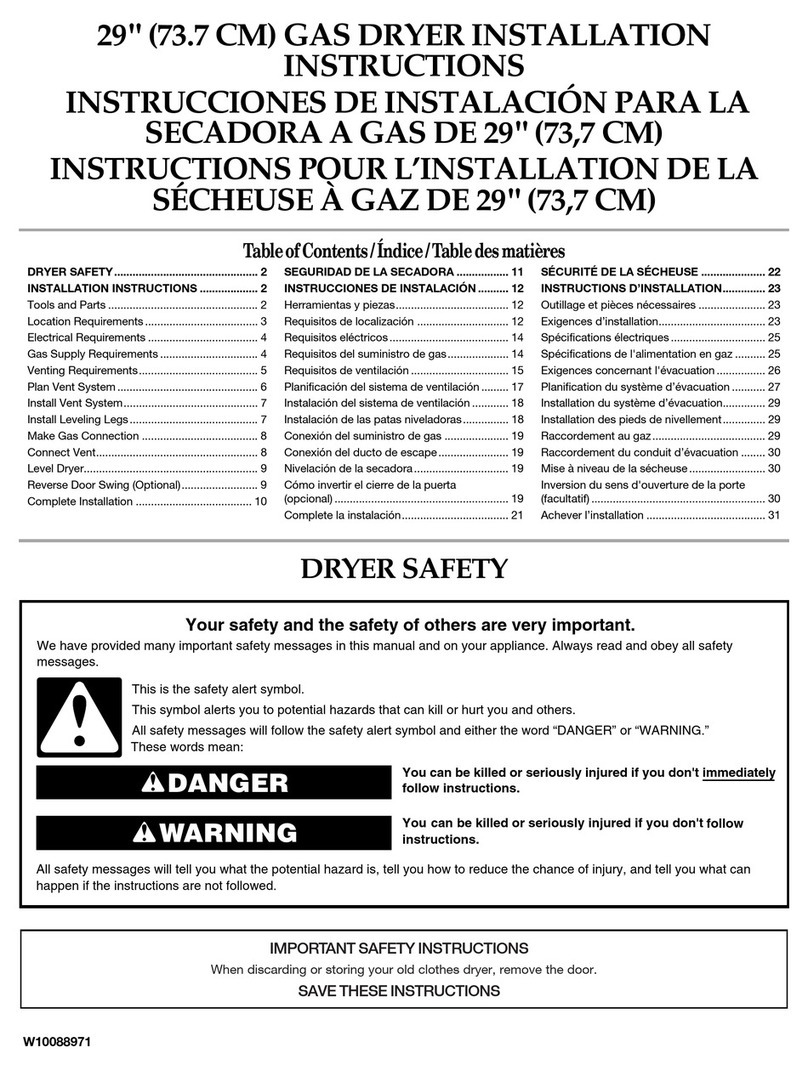 Amana NGD5500TQ installation instructions