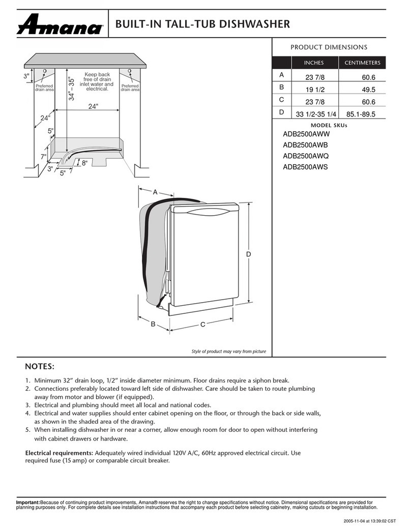 Amana ADB2500AW User instructions Amana ADB2500AW User instructions
