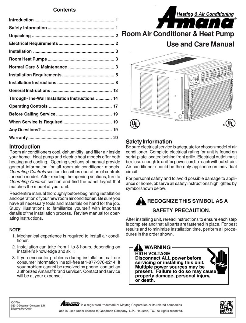 Amana AE123E35AX User manual