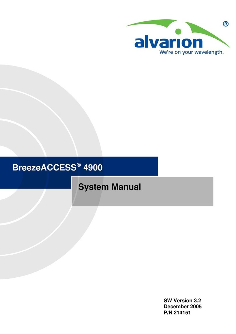 Alvarion BreezeACCESS 4900 System manual Alvarion BreezeACCESS 4900 System manual