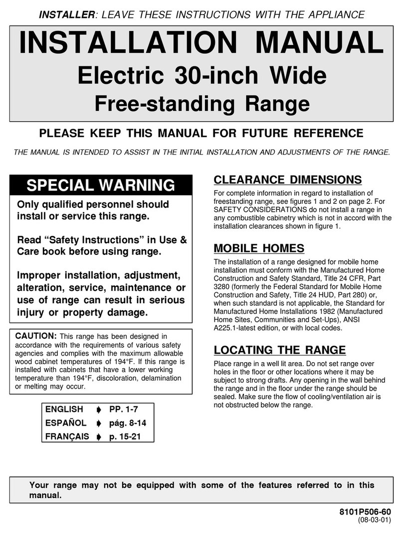 Amana AER5715QA installation manual