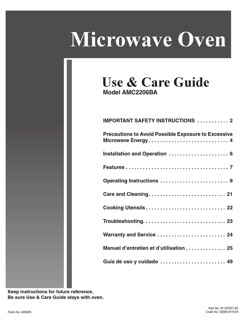 Amana AMC2206BA User manual