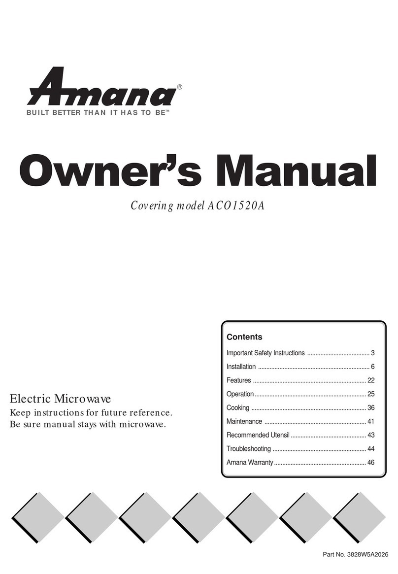 Amana ACO1520A User manual Amana ACO1520A User manual