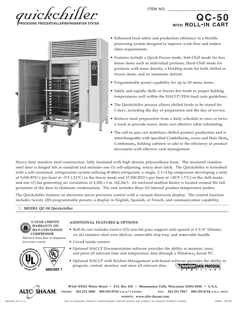Alto-Shaam quickchiller QC-50 User manual