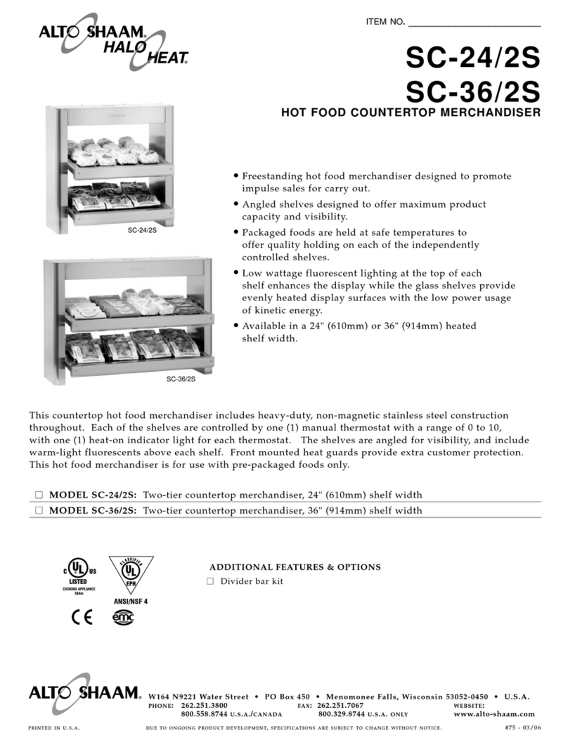 Alto-Shaam SC-24/2S Specifications Alto-Shaam SC-24/2S Specifications