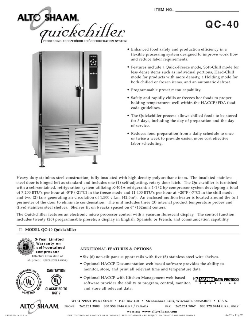 Alto-Shaam quickchiller QC-40 User manual