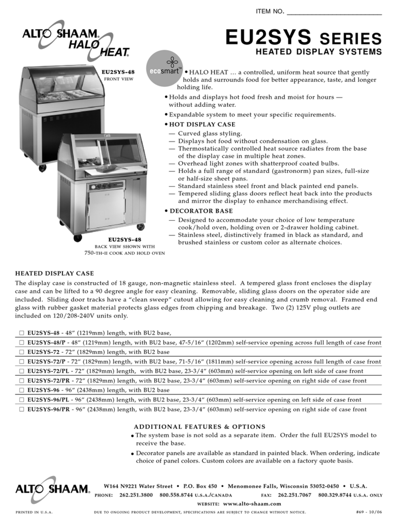 Alto-Shaam HALO HEAT EU2SYS-48 User manual