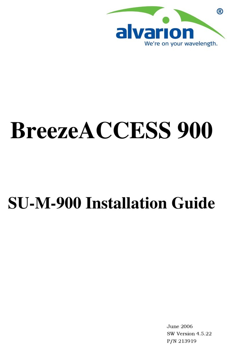 Alvarion BreezeACCESS SU-M-900 installation guide Alvarion BreezeACCESS SU-M-900 installation guide