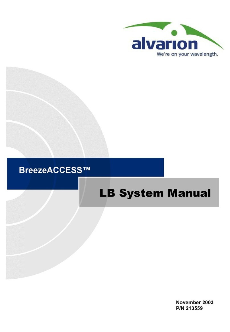 Alvarion BreezeACCESS LB System manual Alvarion BreezeACCESS LB System manual