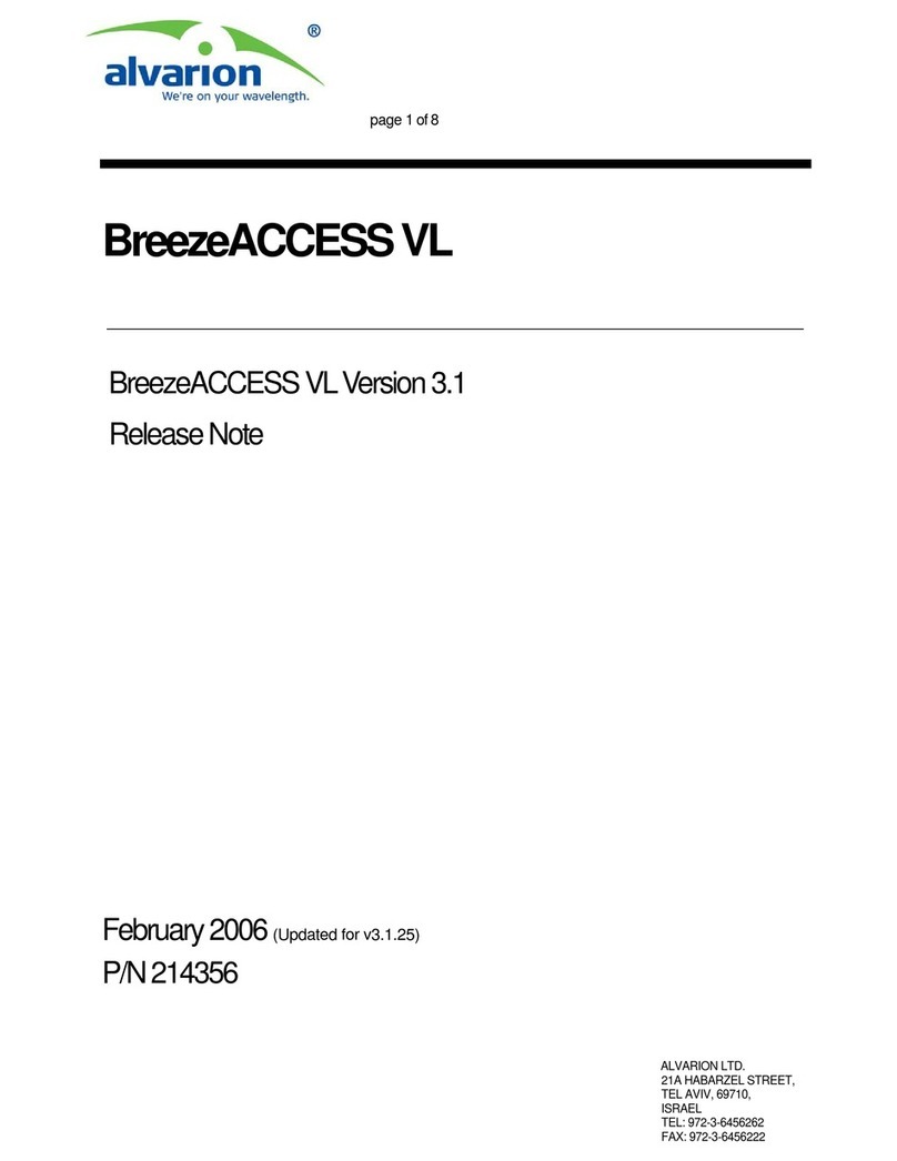 Alvarion BreezeACCESS VL Instruction Manual