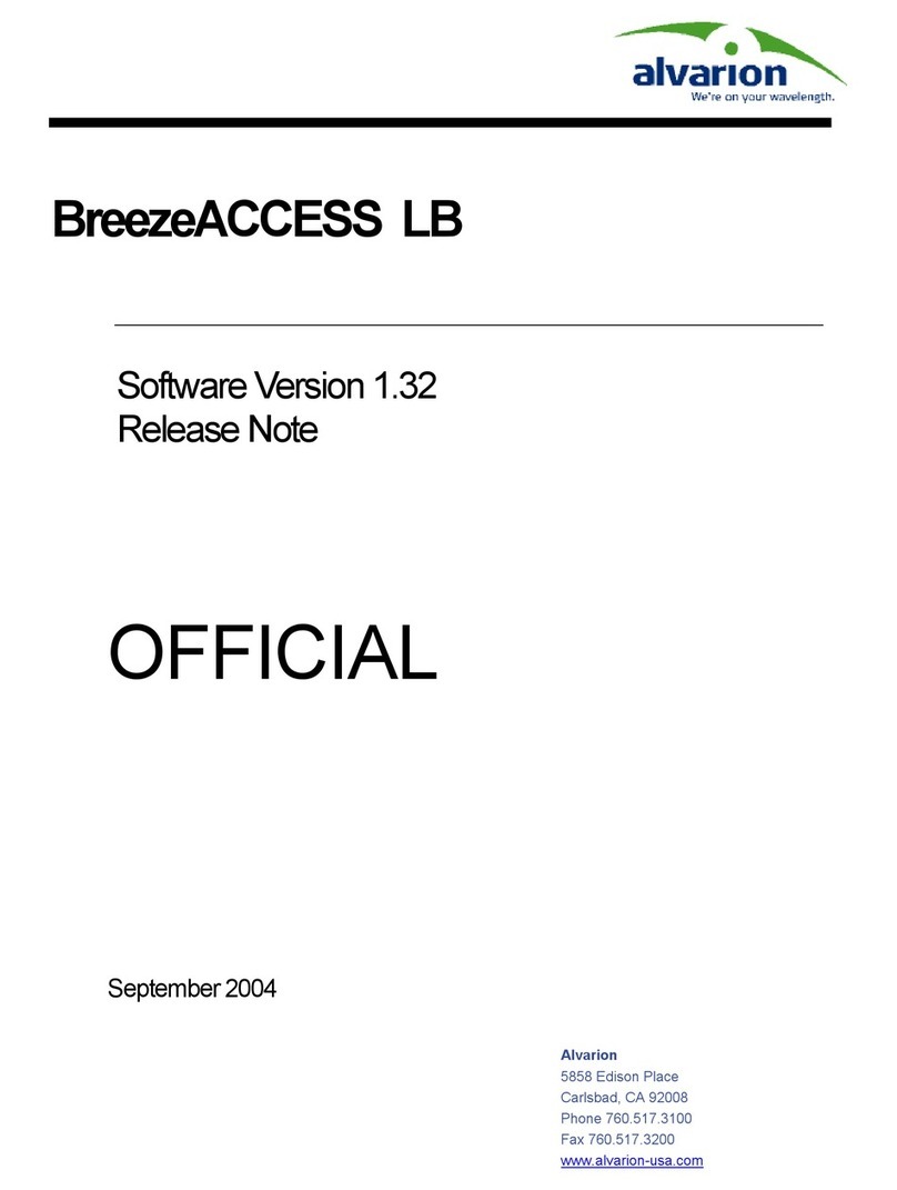 Alvarion BreezeACCESS LB Instruction Manual