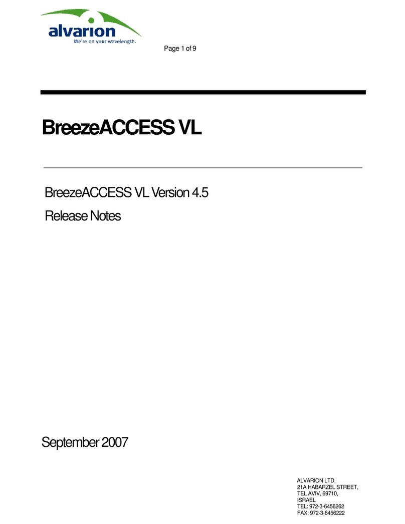 Alvarion BreezeACCESS 4900 Instruction Manual