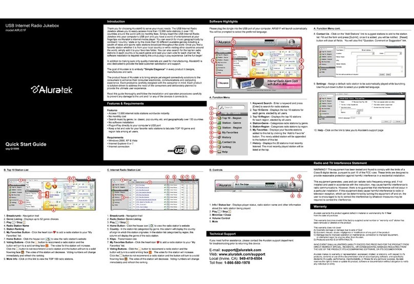 Aluratek AIRJ01F quick start guide