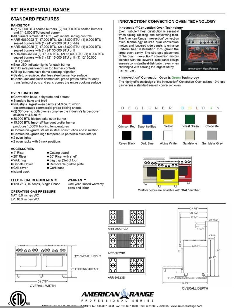 American Range ARR-6062GD Owner's manual American Range ARR-6062GD Owner's manual