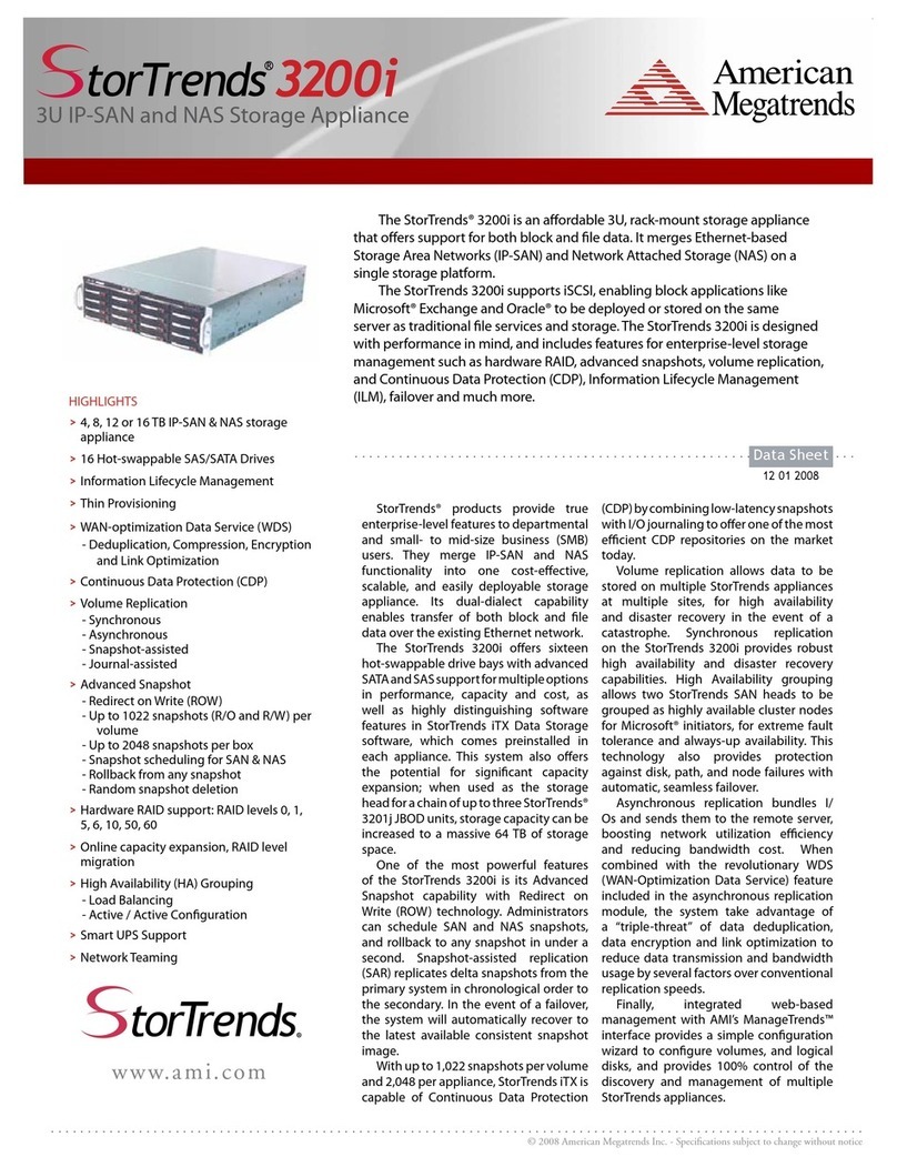 American Megatrends StorTrends 3200i Specifications