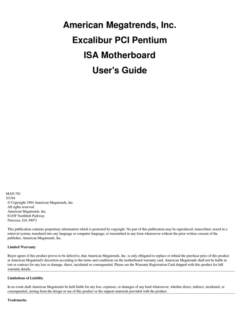American Megatrends Excalibur PCI user guide