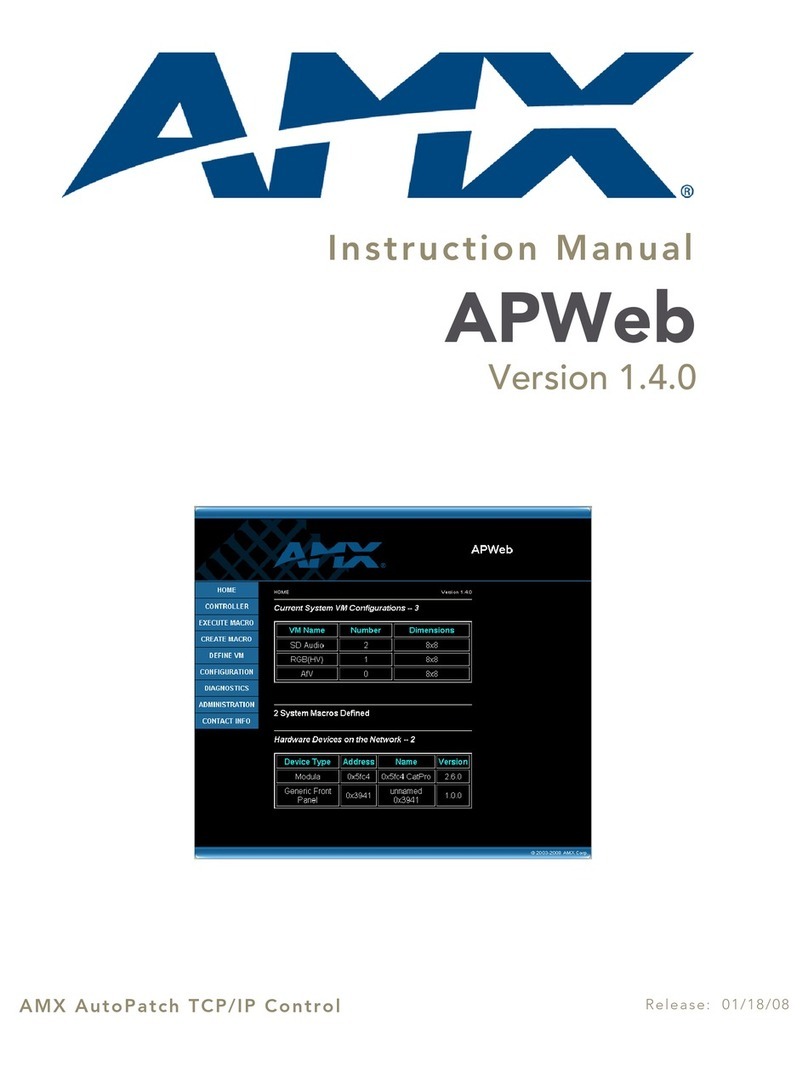 AMX AVB-APWEB User manual