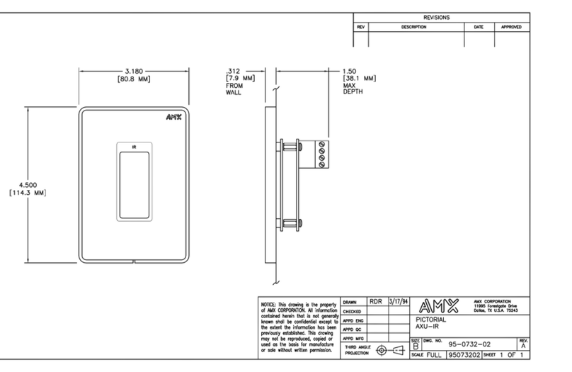 AMX AXU-IR User manual