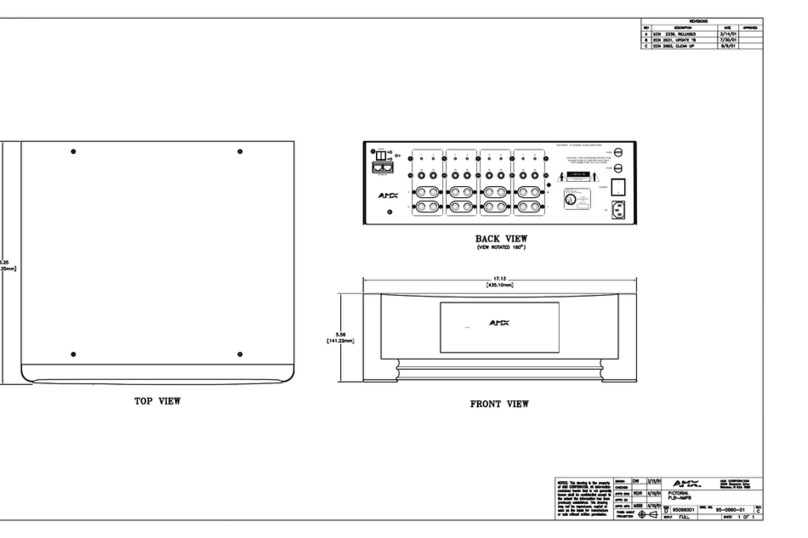 AMX PLB-AMP8 User manual