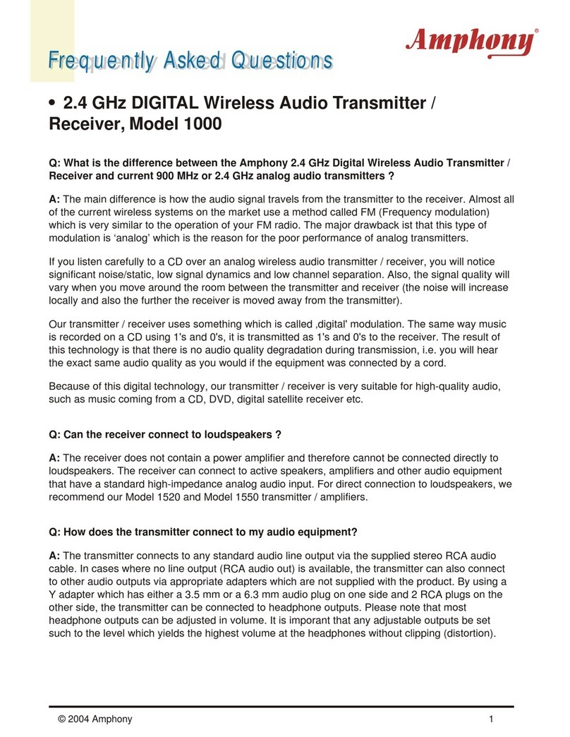 Amphony T1000 Frequently asked questions