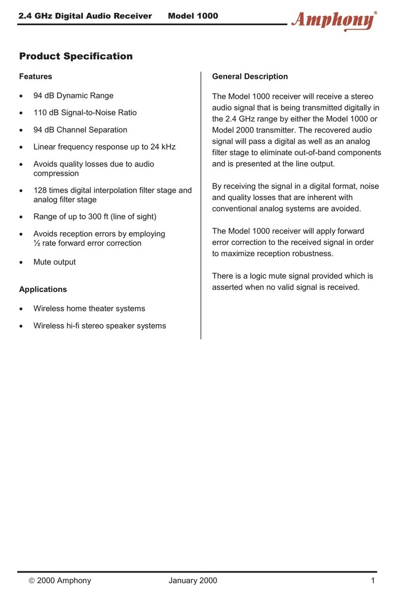 Amphony R1000 Specifications